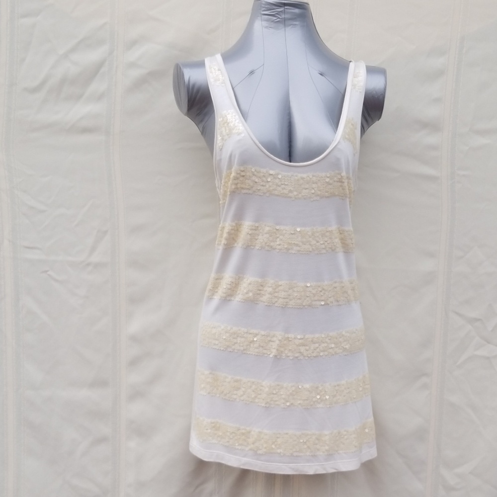 Mango sequined long tank top